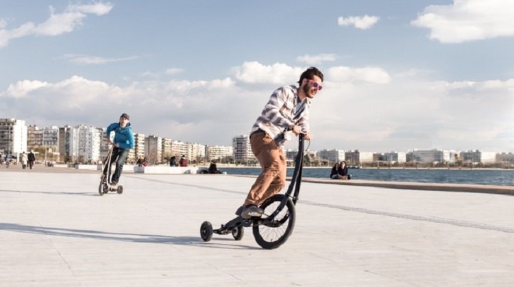 Новый трехколесный велосипед halfbike II делает езду более интересной и активной   