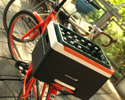 Платформа Klik для перевозки детей, продуктов и пива на велосипеде