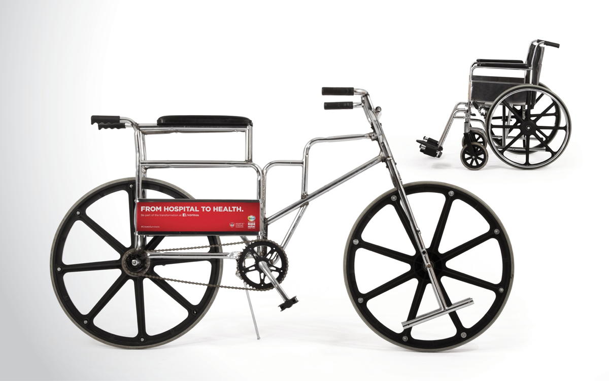 Для помощи благотворительному велопробегу создали велосипед из инвалидной коляски